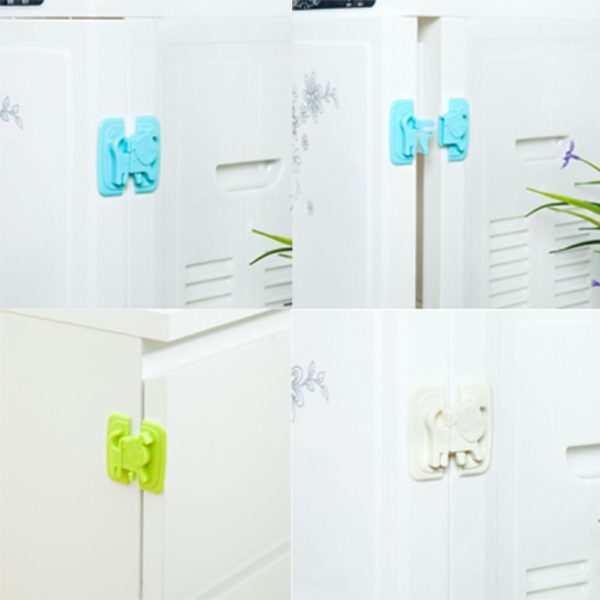 1pcs Cartoon Dog Plastic Safe Refrigerator Lock Adhesive-Self Cupboards Cabinets Drawer Lock Kids Protection 3