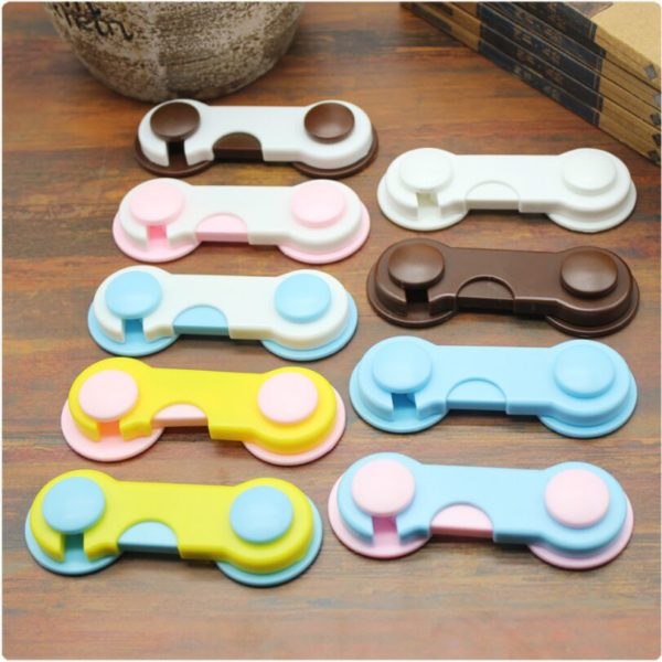 5pcs/lot Children Security Protector Baby Care Multi-function Child Baby Safety Lock Cupboard Cabinet Door Drawer Safety Locks 4