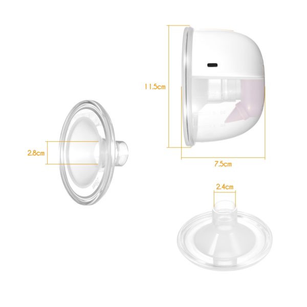 Electric Breast Pump YH-7006 USB Wearable Hands Free Silent Invisible Breast Pump 3 Modes 9 Levels 24mm/28mm flanges 5