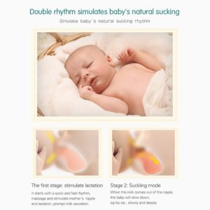 Wearable Electric Breast Pump Baby Accessories Silent Invisible Hands Free Breast Pumps 2 Mode 5 Level Adjustable for HomeTravel 2