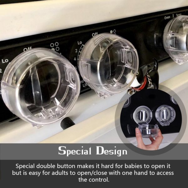 Larger Baby Stove Safety Covers Child Switch Cover Gas Stove Knob Protective Cover Baby Safety Lock Natural Gas Switch 3
