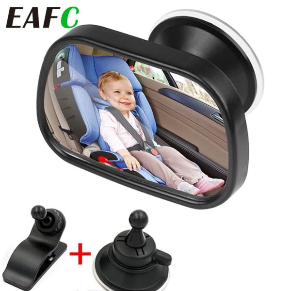 Mini espejo de seguridad para asiento trasero de coche, ajustable 1