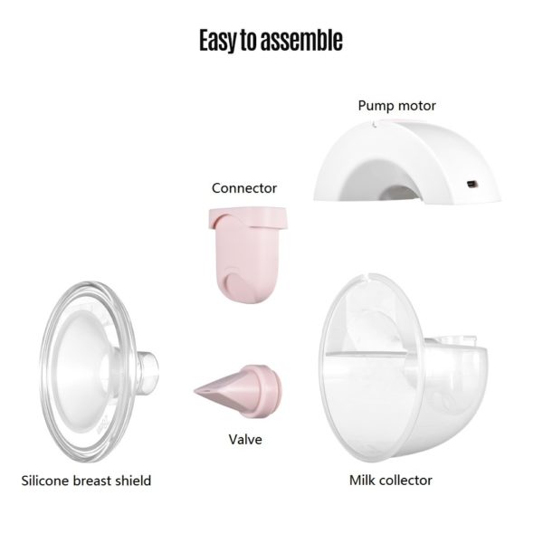 Electric Breast Pump YH-7006 USB Wearable Hands Free Silent Invisible Breast Pump 3 Modes 9 Levels 24mm/28mm flanges 4