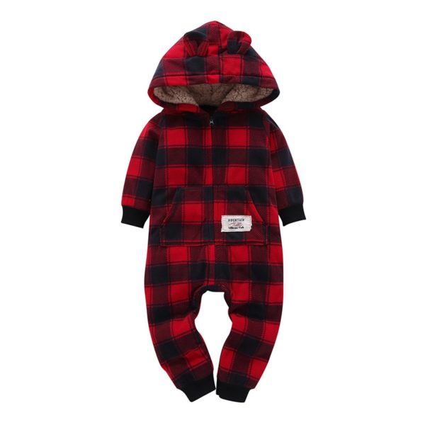 Mameluco de lana cálida para bebé, disfraz infantil de Navidad 3