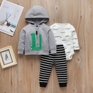 Conjunto de ropa para bebé 3 piezas, otoño e invierno 1