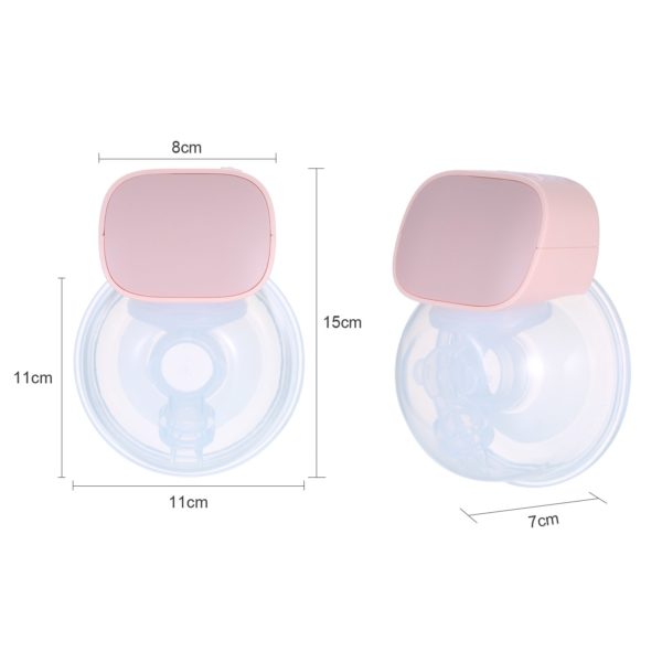 Wearable Electric Breast Pump Baby Accessories Silent Invisible Hands Free Breast Pumps 2 Mode 5 Level Adjustable for HomeTravel 5
