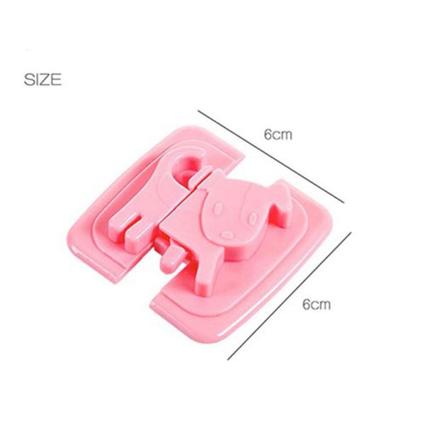 1pcs Cartoon Dog Plastic Safe Refrigerator Lock Adhesive-Self Cupboards Cabinets Drawer Lock Kids Protection 6