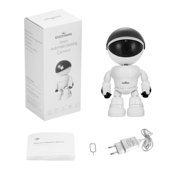 Wireless Camera Robot Intelligent Motion Detection Auto-Tracking Baby Monitor Home Security Audio Surveillance Cam 2