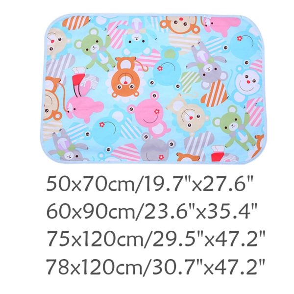 Alfombrilla de algodón impermeable para cambio de bebé, cubierta de juego de urinario, colchón para mascotas, 4 tamaños, dibujos animados 3