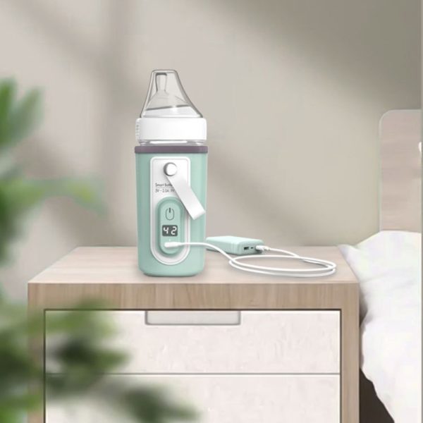 Botella de carga USB para bebé, cubierta de aislamiento caliente, botella de calefacción para agua caliente, accesorios de viaje portátiles para bebé 5