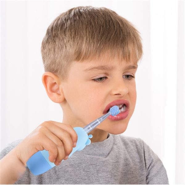 Cepillo de dientes eléctrico para bebés y niños, automático, de silicona 2