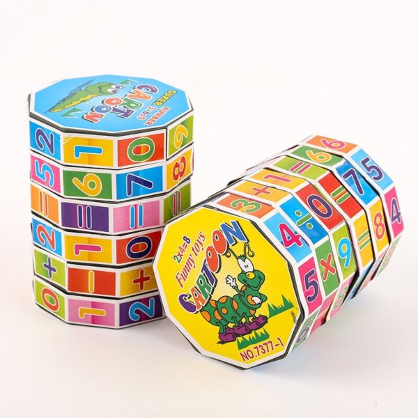 Juguetes Educativos de madera Montessori, cubo mágico de matemáticas 4