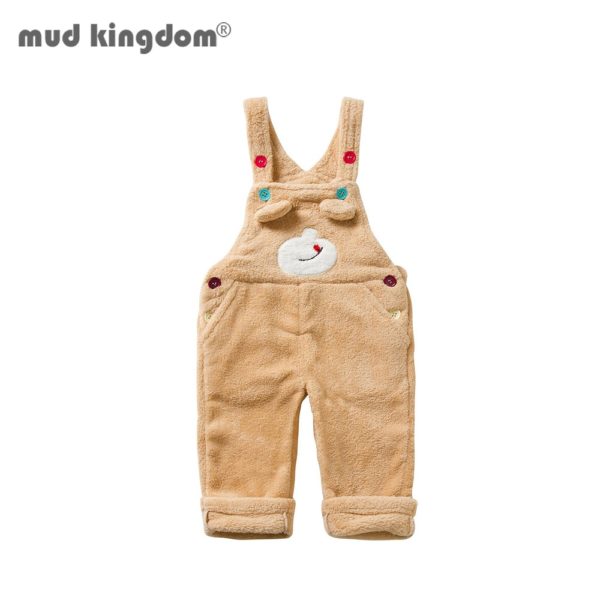 Monos de lana para bebé, niño y niña, pantalones gruesos de invierno, ropa holgada con bolsillo 1