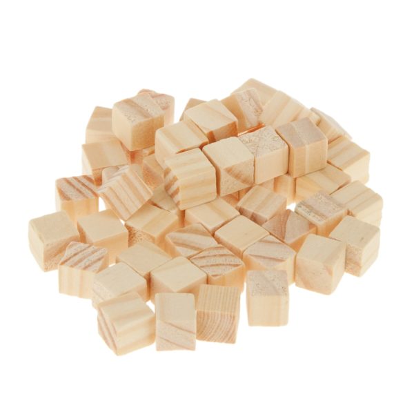 50 unids/pack de cubos de madera 6