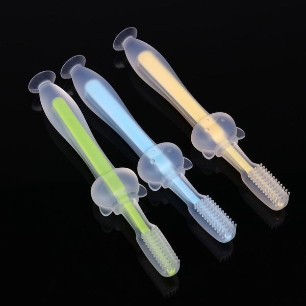 Cepillo de dientes de entrenamiento de silicona suave 2