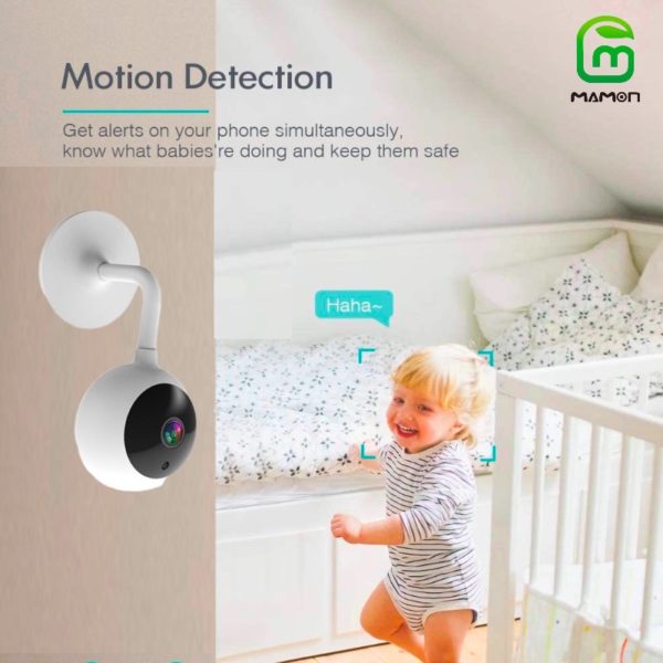 Monitor de bebé con WIFI, 1080P, habla bidireccional, detección de movimiento 4