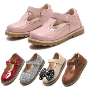 Zapatos de cuero para niños y niñas, calzado de princesa Retro de cuero PU, informal, para escuela, boda 1