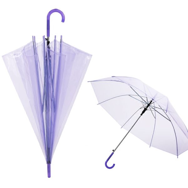 Paraguas transparente multicolor de PVC 3