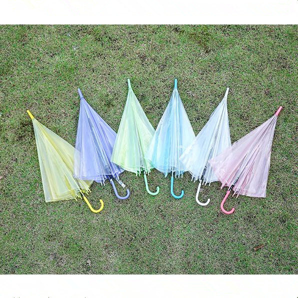 Paraguas transparente multicolor de PVC 2